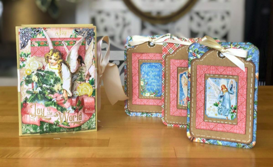 Graphic 45 Christmas Angel Box and Cards
